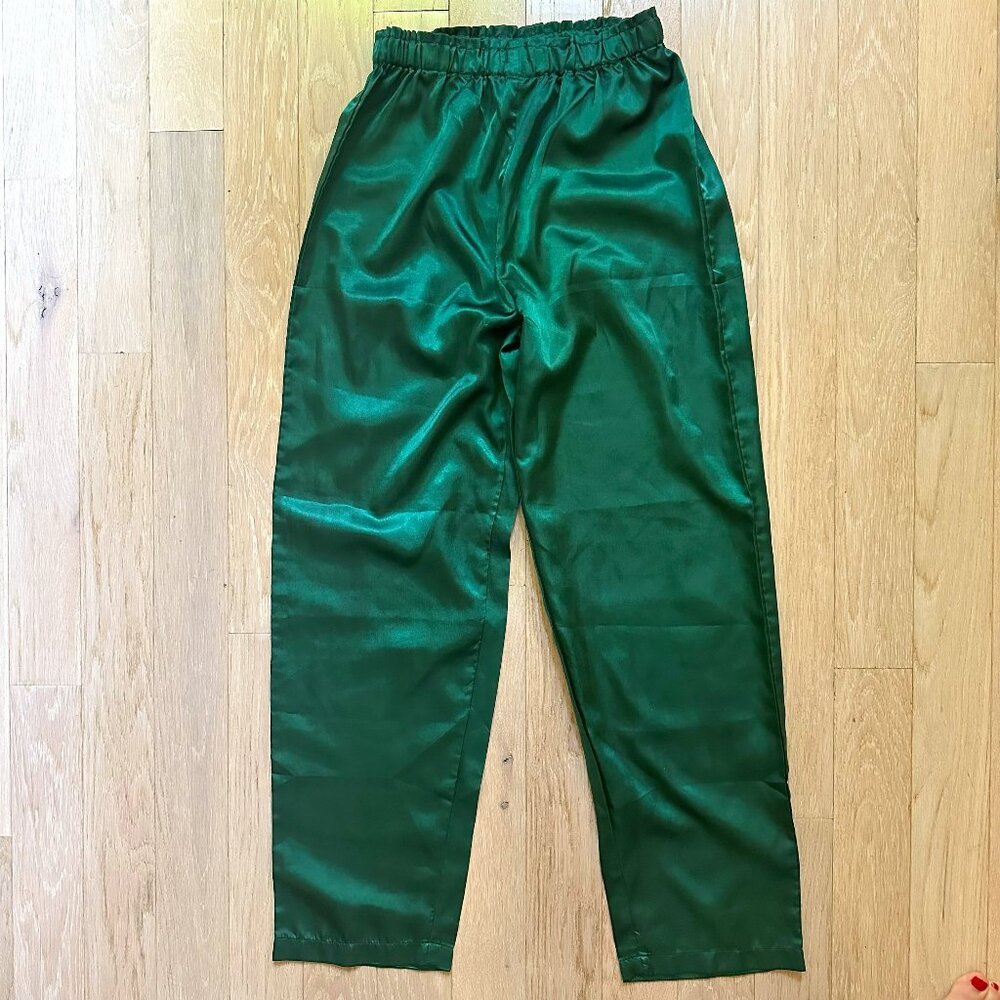 Vintage Silk Emerald Green pants
